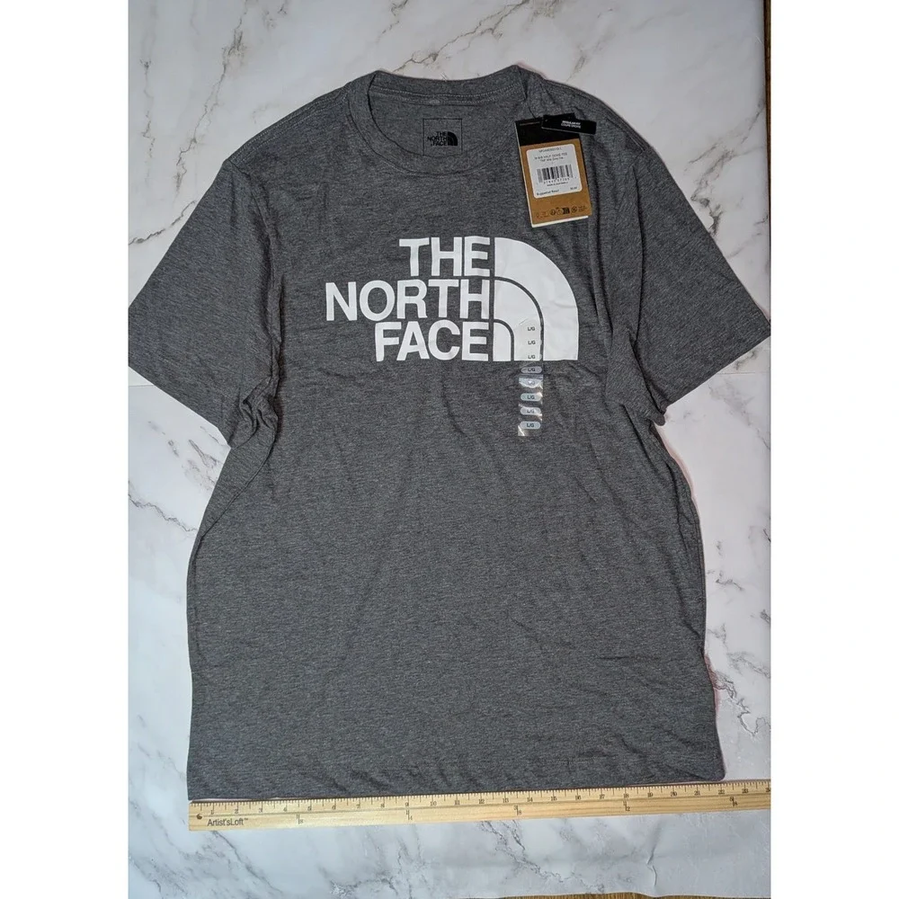 The‎ North Face Mens Half Dome Tee Grey Heather Logo T-Shirt NF0A8EBECQI-L Large